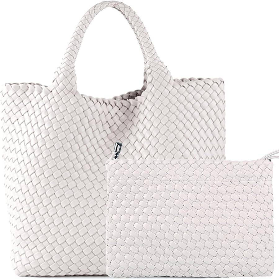 Fashion Woven Bag Shopper Bag Travel Handbags and Purses Women Tote Bag Large Capacity Shoulder B... | Amazon (US)