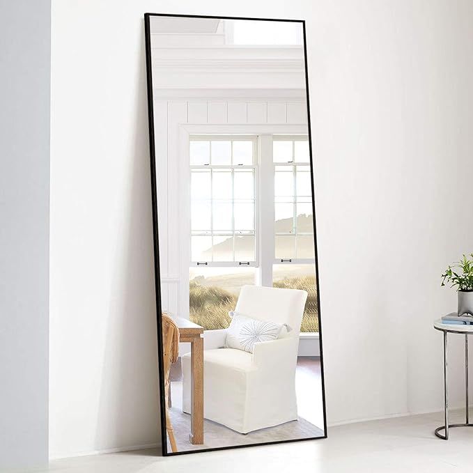 KIAYACI Oversized Full Length Mirror Floor Wall Mirror Leaning Large Wall Mounted Mirror Horizont... | Amazon (US)