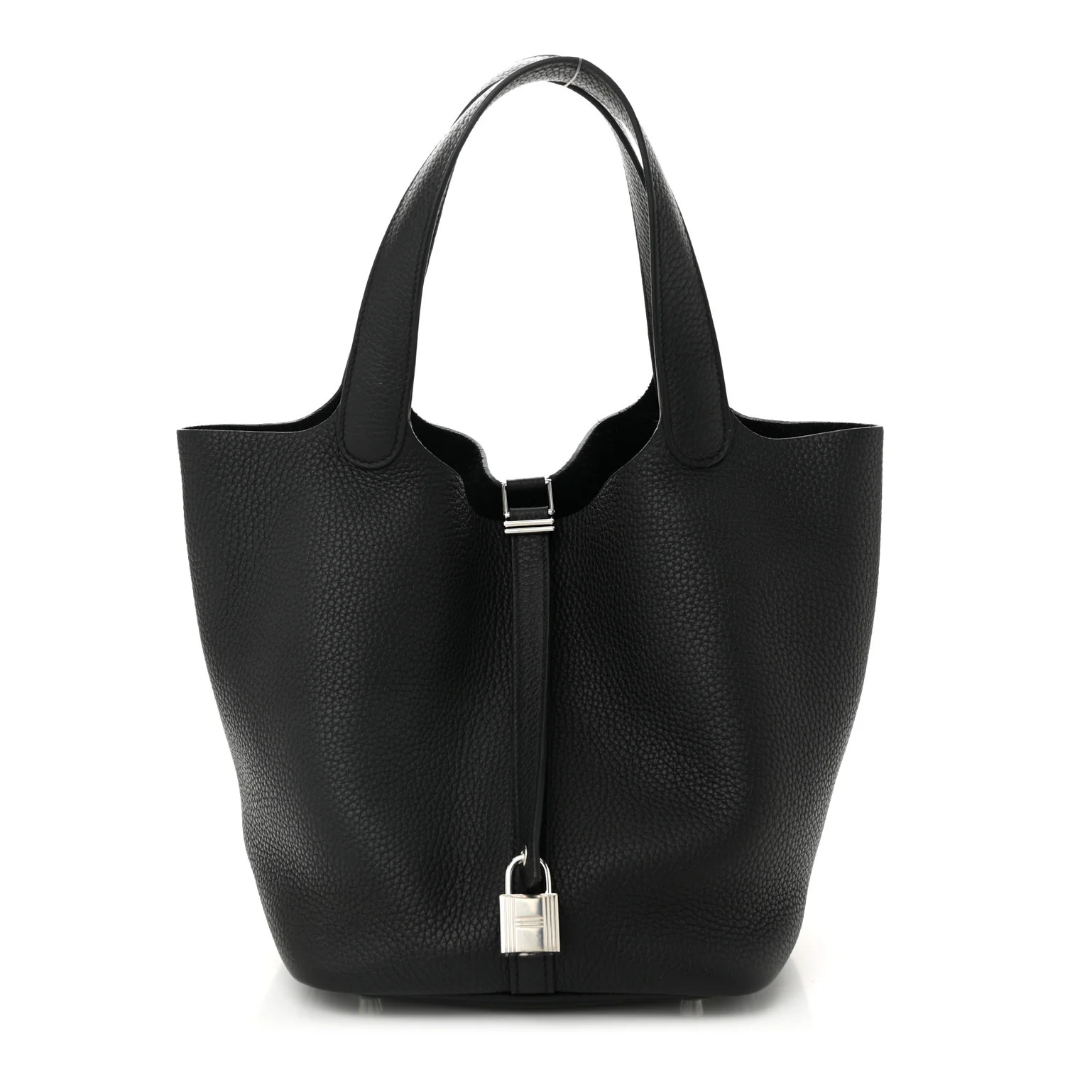 Hermes Taurillon Clemence Picotin Lock 22 MM Black 1732142 | FASHIONPHILE (US)