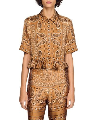 Vanessi Bandana Print Cropped Shirt | Bloomingdale's (AU)
