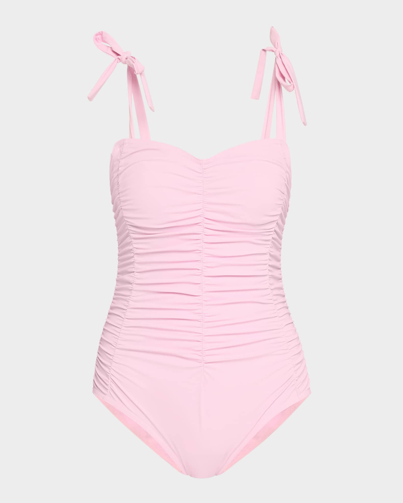 Karla Colletto Lenora Silent Underwire Bandeau One-Piece Swimsuit | Neiman Marcus