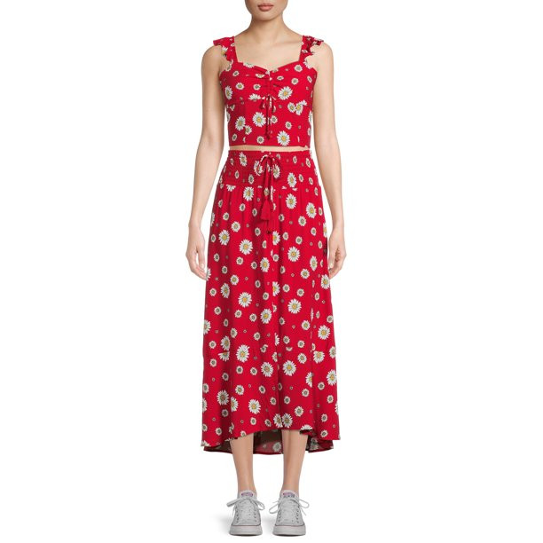 No Boundaries Juniors Maxi Skirt Set - Walmart.com | Walmart (US)