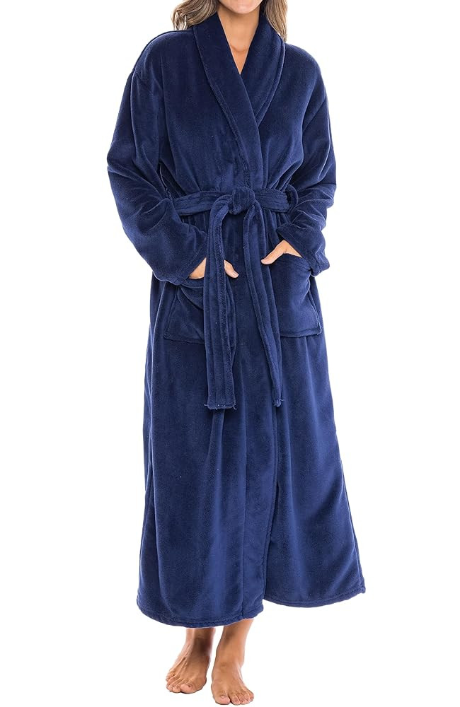 Alexander Del Rossa Plush Robe for Women, Long Fleece Winter Bath Robe, Plus Size | Amazon (US)