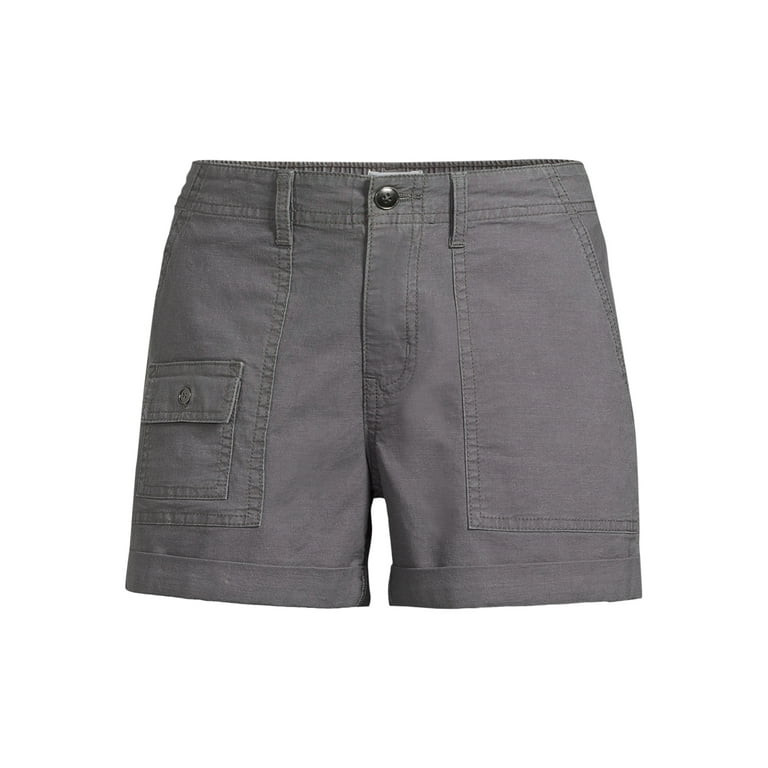 Time and Tru Women’s Utility Cuff Shorts, 4" Inseam, Sizes 2-20 | Walmart (US)