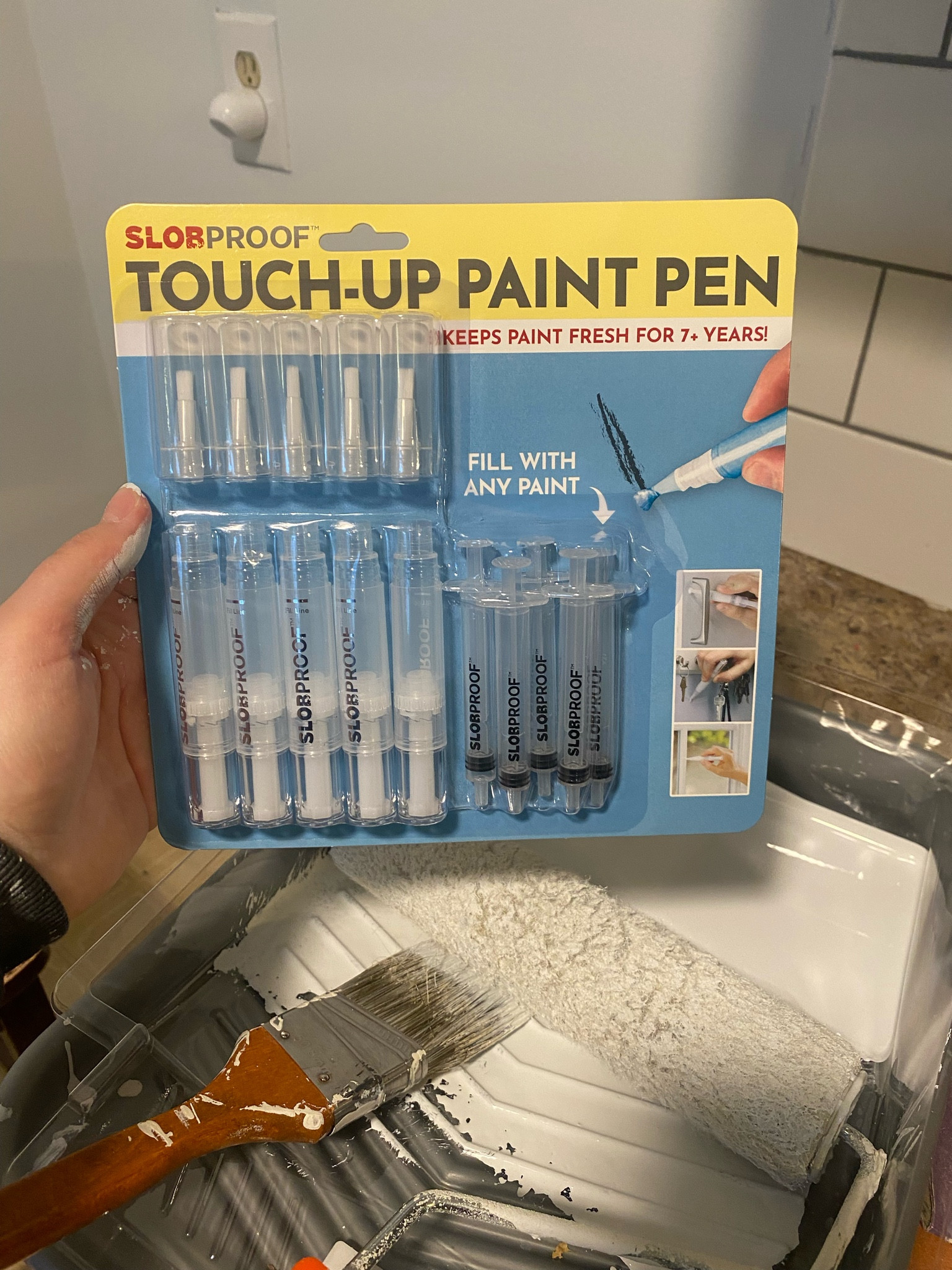 Touch up paint pens! This is perfect to have after a painting project that you need to touch up a scuffed wall or spot instead of having to get out the roller and paint brush & open the entire paint bucket!! No hassle with these!!!

#LTKfamily #LTKunder100 #LTKhome