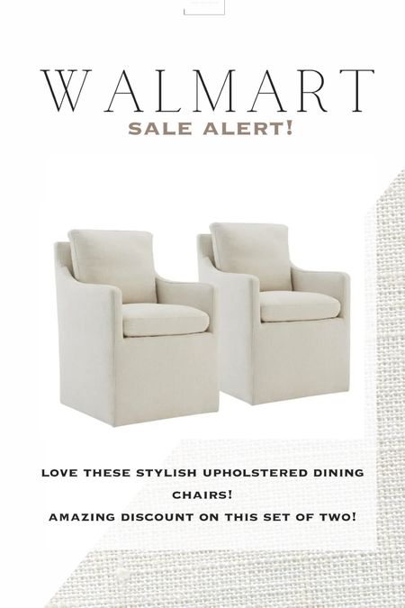 Love these upholstered dining chairs on sale right now at Walmart!

Dining room furniture, neutral dining chair, white dining chairs, Walmart home

#LTKHome #LTKSaleAlert #LTKxWalmart