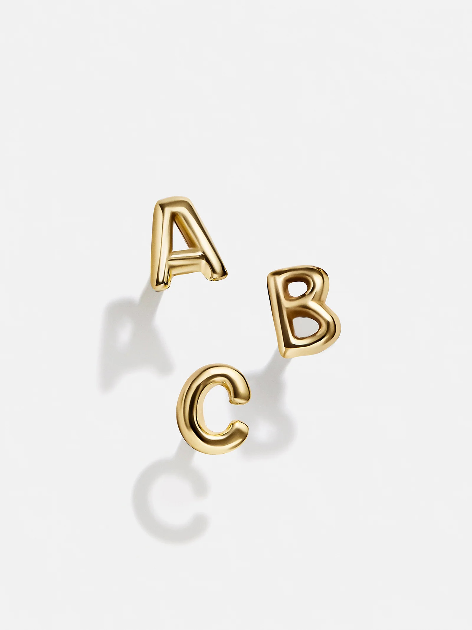 18K Gold Single Initial Earring - Classic Initial | BaubleBar (US)