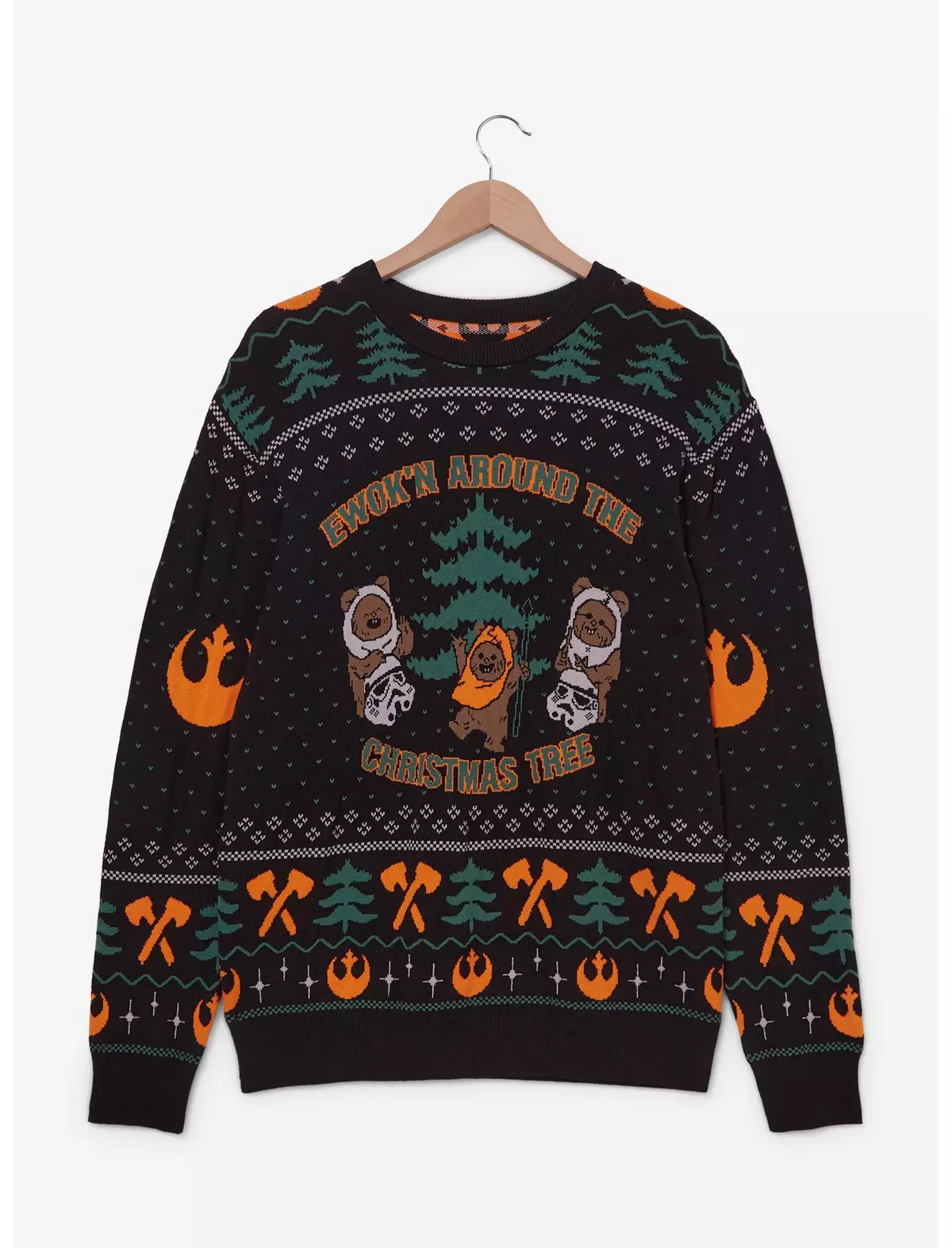 Star Wars Ewok'n Around the Tree Patterned Holiday Sweater - BoxLunch Exclusive | BoxLunch