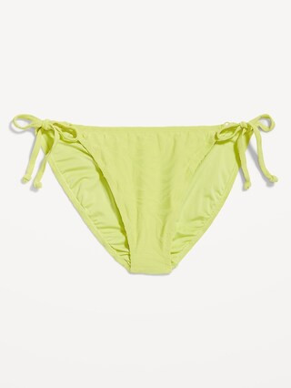 Mid-Rise Side-Tie String Bikini Swim Bottoms for Women | Old Navy (US)
