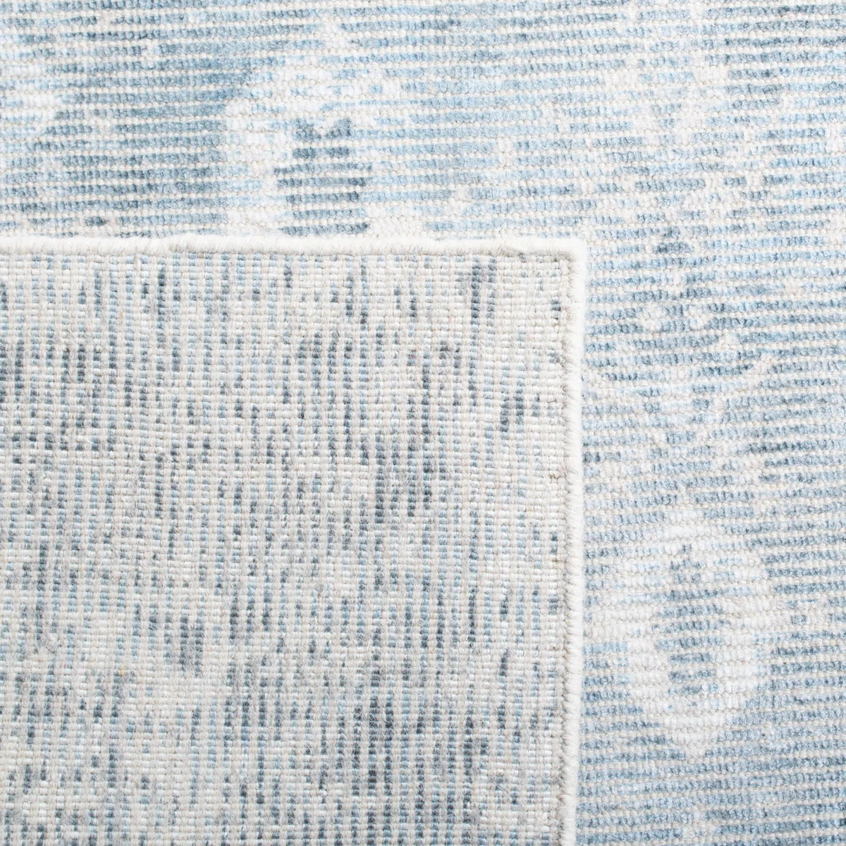 Panola Hand Loomed Wool/Viscose Oriental Rug in Gray/Light Blue | Wayfair North America