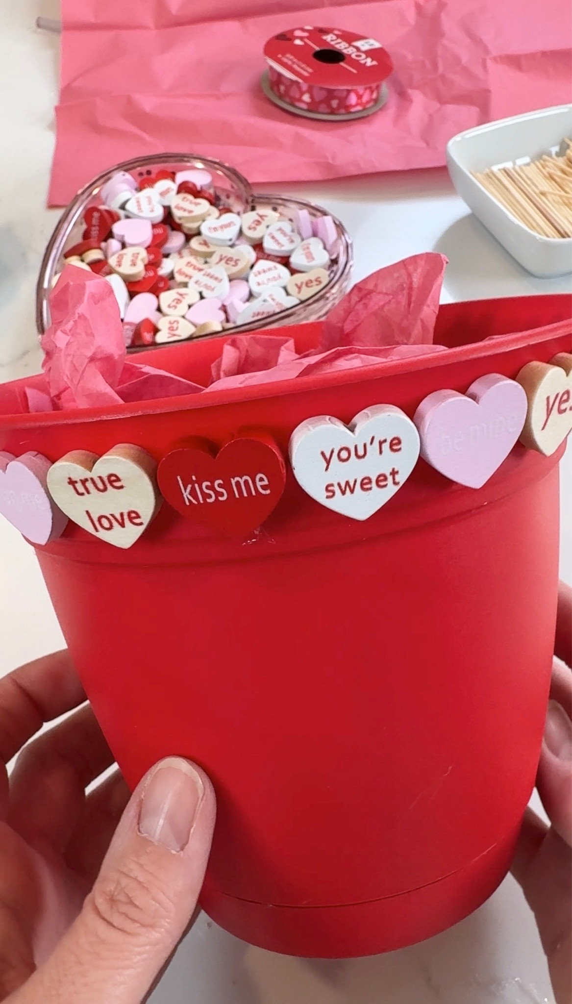 I found the cutest heart beads perfect for   Valentine’s Day crafting!! I hot glued them on this planter to make it more fun for the holiday. ❤️ #valentinesdaycrafting #valentinesdaydiy #valentinesdaycrafts

#LTKhome #LTKSeasonal #LTKfamily