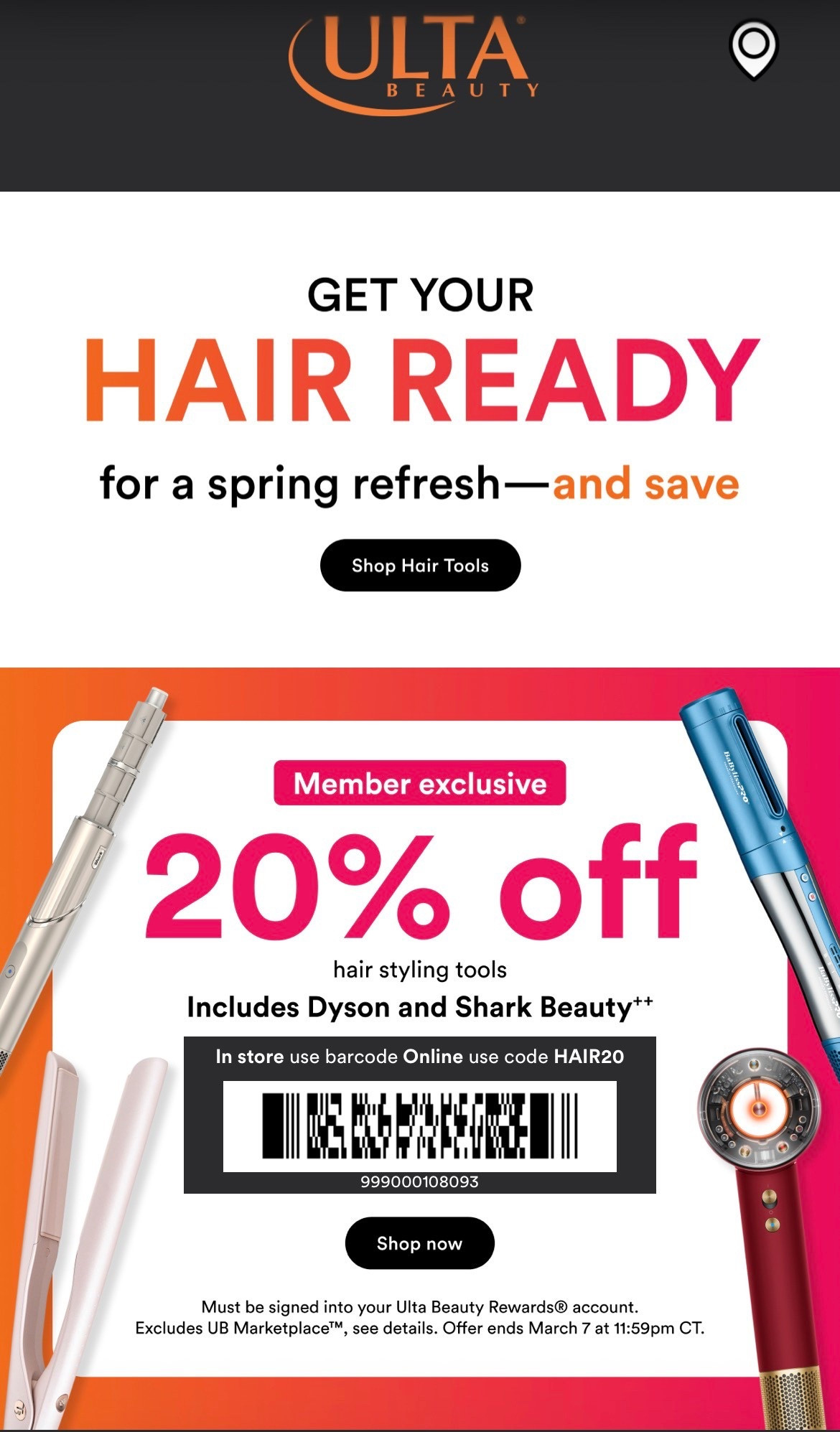 Ulta is running 20% off select Dyson and Shark hair stylers. I bought eh Shark FlexStyle a couple months ago and I was skeptical, but it dries my hair so much faster than other driers I’ve used. I use the oval brush attachment.

#LTKSaleAlert #LTKBeauty