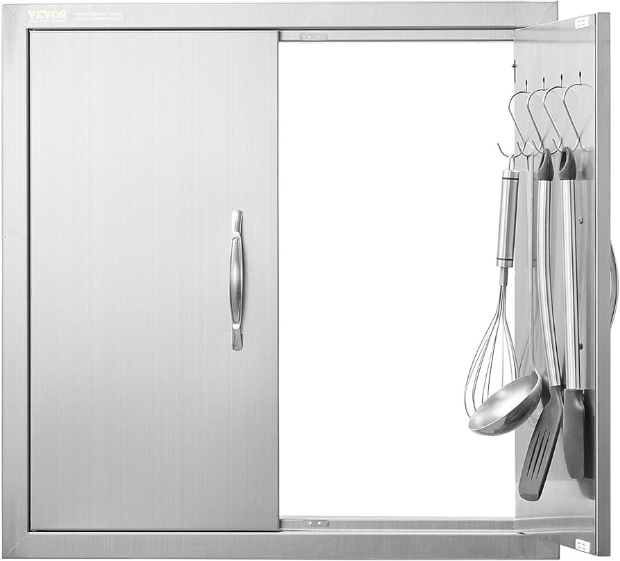 VEVOR BBQ Access Door, 24W x 24H Inch Double Outdoor Kitchen, Stainless Steel Flush Mount Door, D... | Amazon (US)