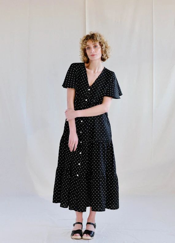 Tiered Maxi linen dress - Handmade by OFFON Clothing | Etsy (CAD)