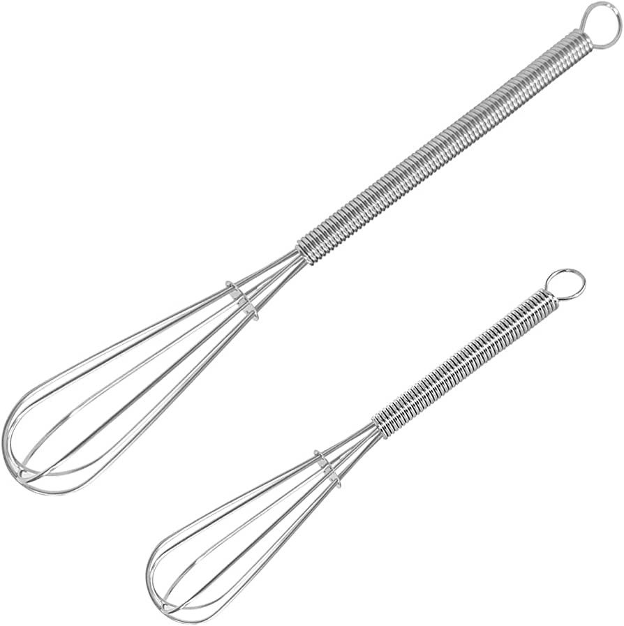 Mini Whisks Stainless Steel, Small Whisk 2 Pieces, 5in and 7in Tiny Whisk for Whisking, Beating, ... | Amazon (US)