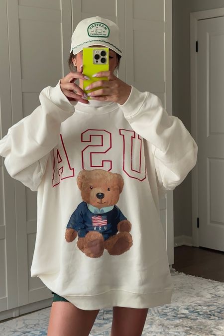 Target teddy bear pullover sweatshirt 
USA 

#LTKfindsunder50