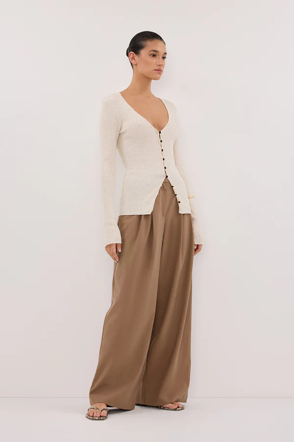 BLAIR NATURAL LONG SLEEVE KNIT TOP | DISSH