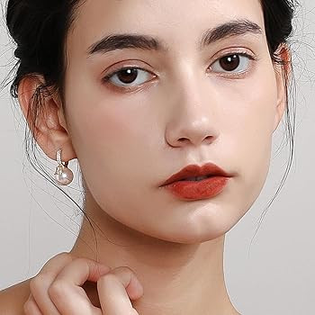 BVLVO 14K Gold Plated Hoop Earrings with Elegant Alphabet and Star Design, Cubic Zirconia, Shell ... | Amazon (US)