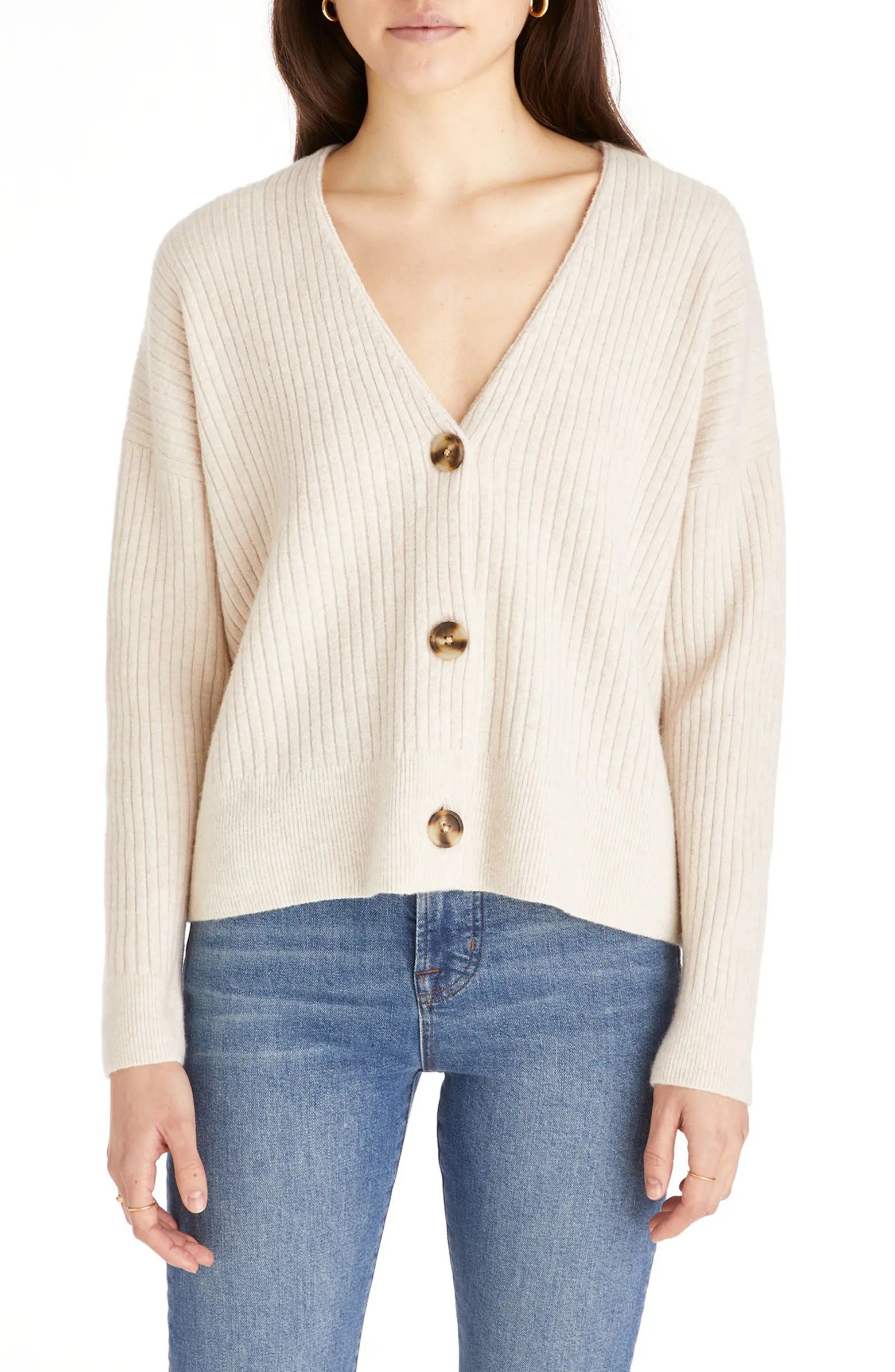 Madewell Cameron Ribbed Crop Cardigan | Nordstrom | Nordstrom