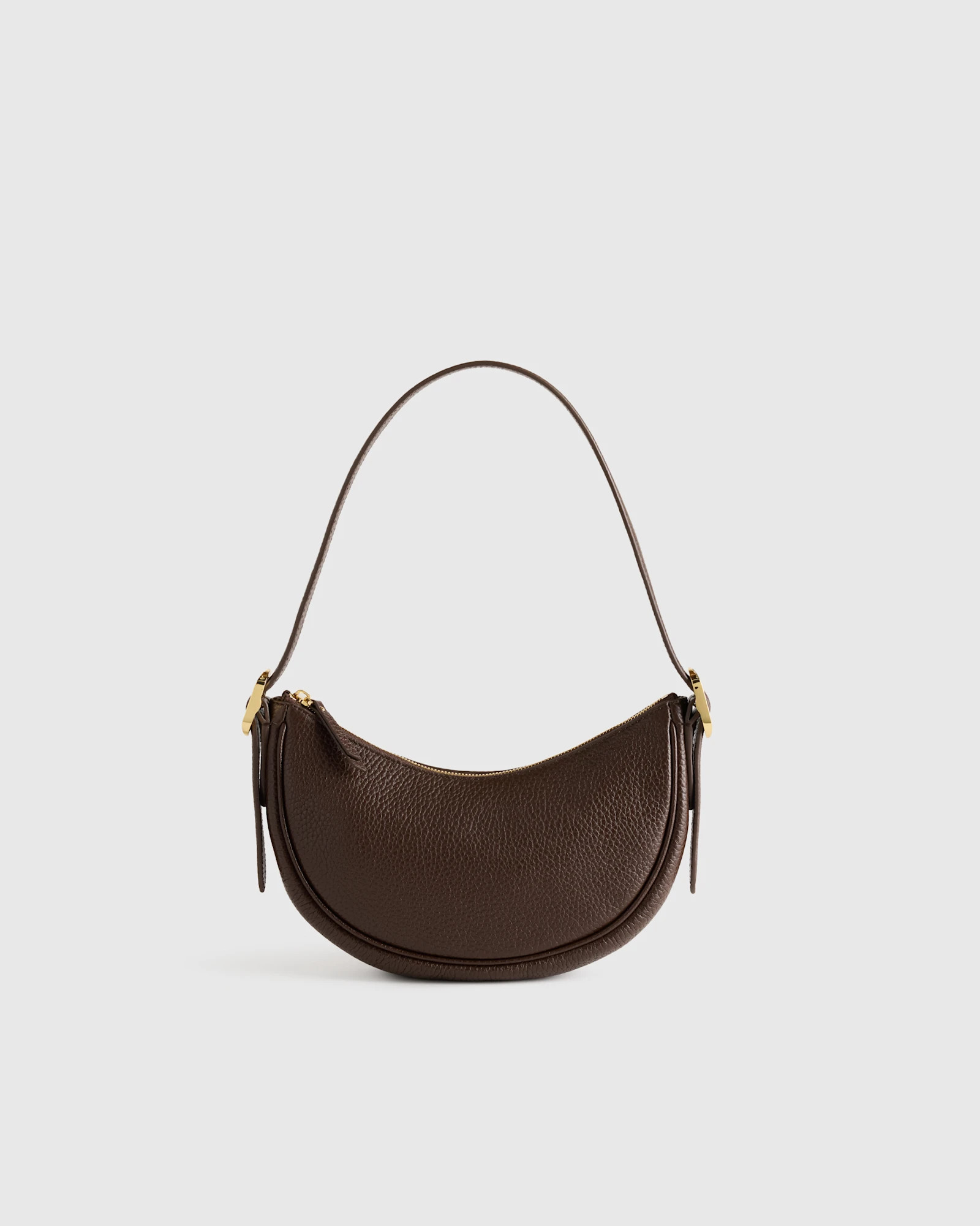 Italian Leather Mini Crescent Shoulder Bag | Quince