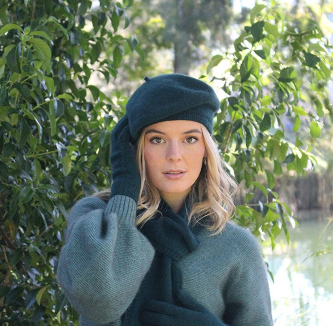 Possum Merino Plain Beret - Etsy UK | Etsy (US)