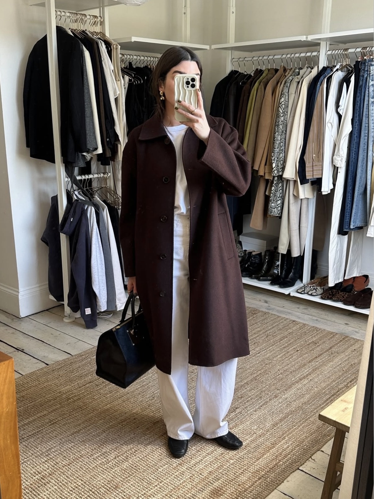 Coat season baby ❄️ chocolate brown and winter whites, monochrome outfit

#LTKstyletip #LTKwinter