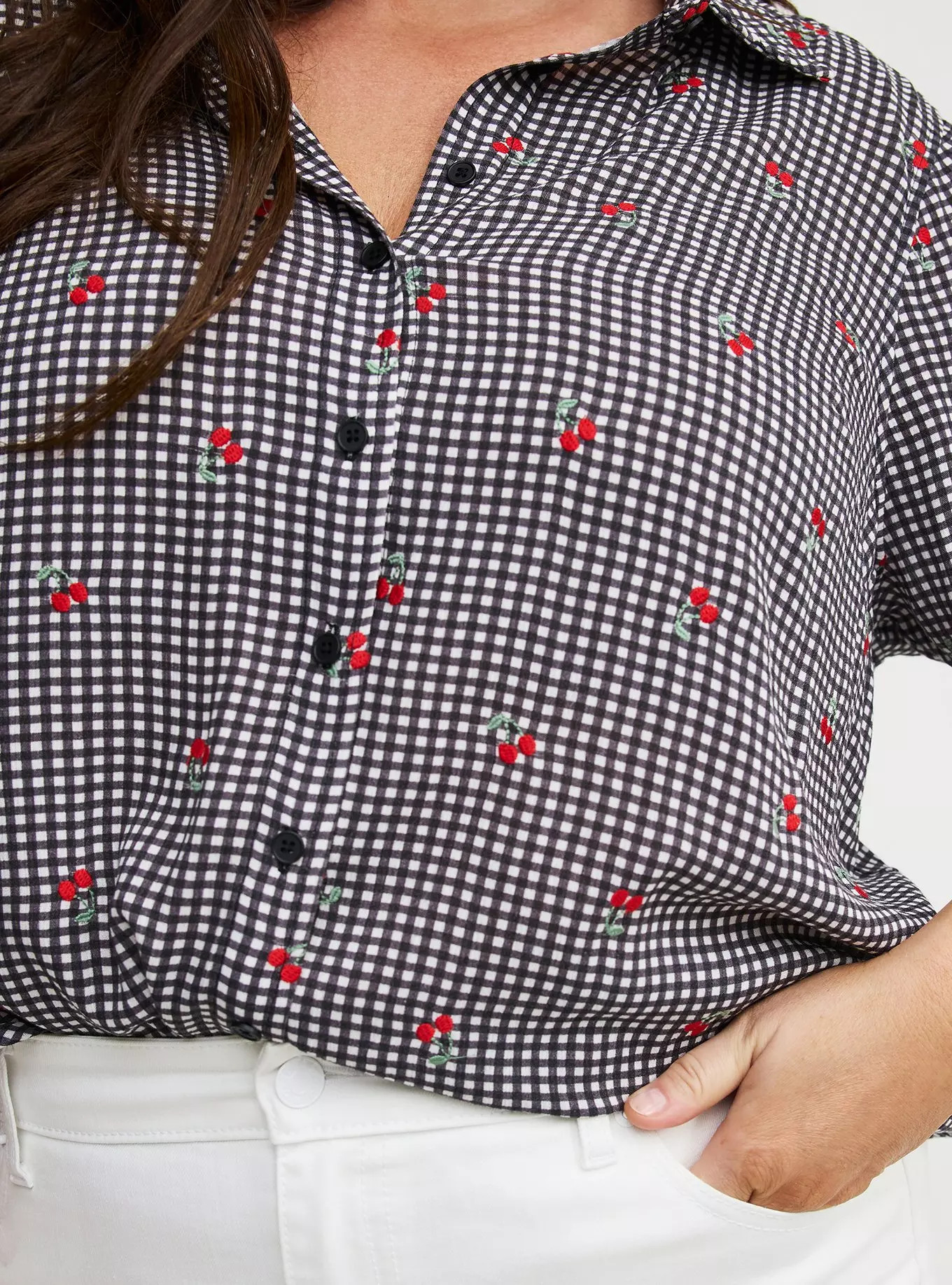Lizzie Embroidered Button-Up Shirt | Torrid (US & Canada)