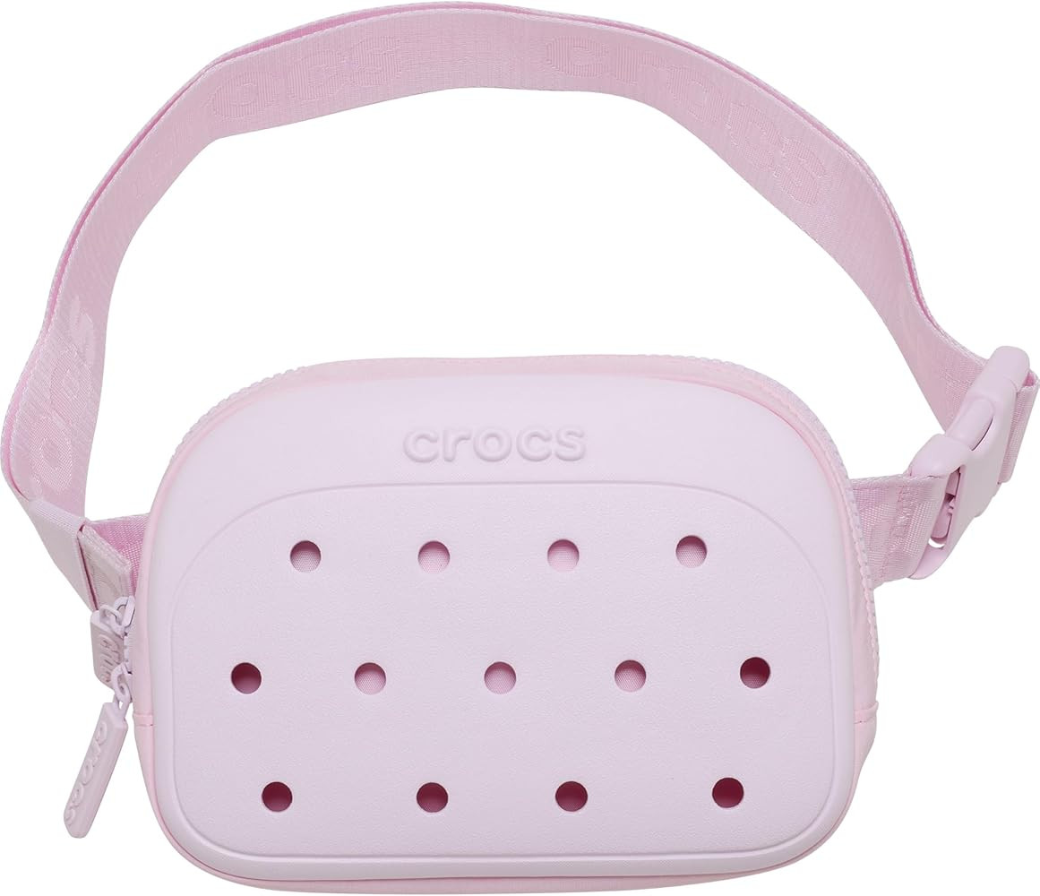 Crocs Classic Belt Waist Bag, Customizable Fanny Pack, Personalize with Jibbitz Charms, Pink Milk... | Amazon (US)