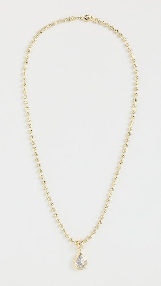 Pear Bezel Pendant Necklace | Shopbop