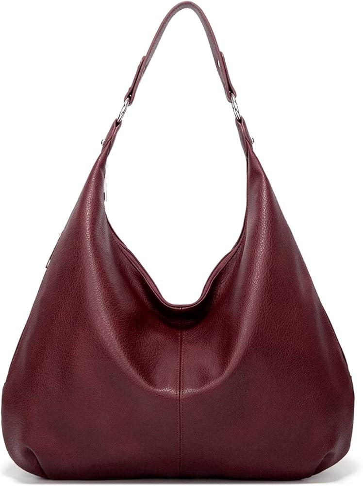 Ashioup Hobo Bags for Women Soft PU Leather Slouchy Bag Shoulder Purse with Zipper | Amazon (US)