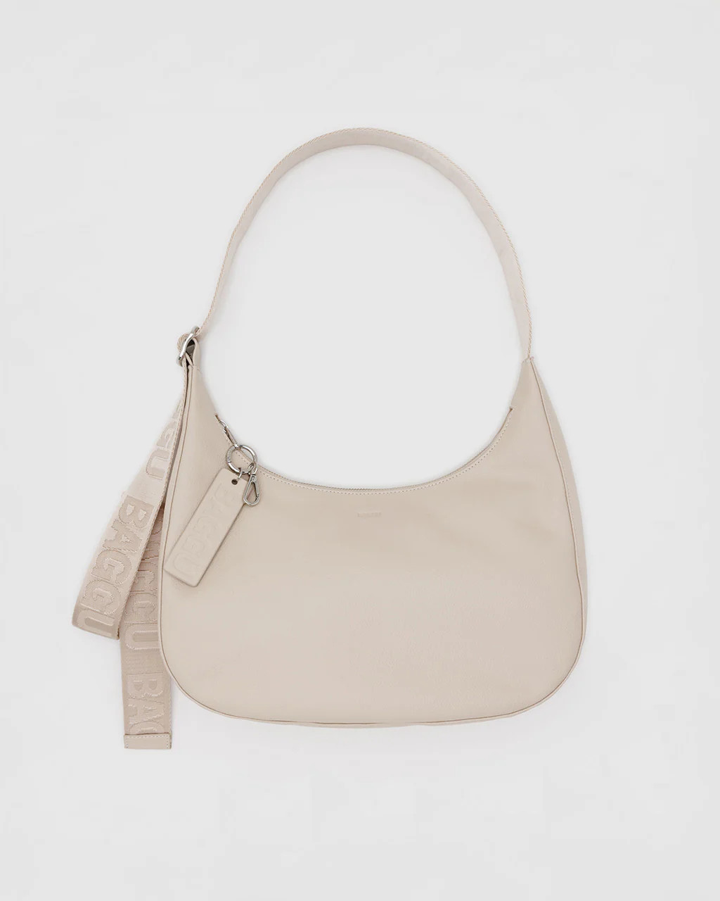 Medium Recycled Leather Crescent Bag - Stone | ban.do