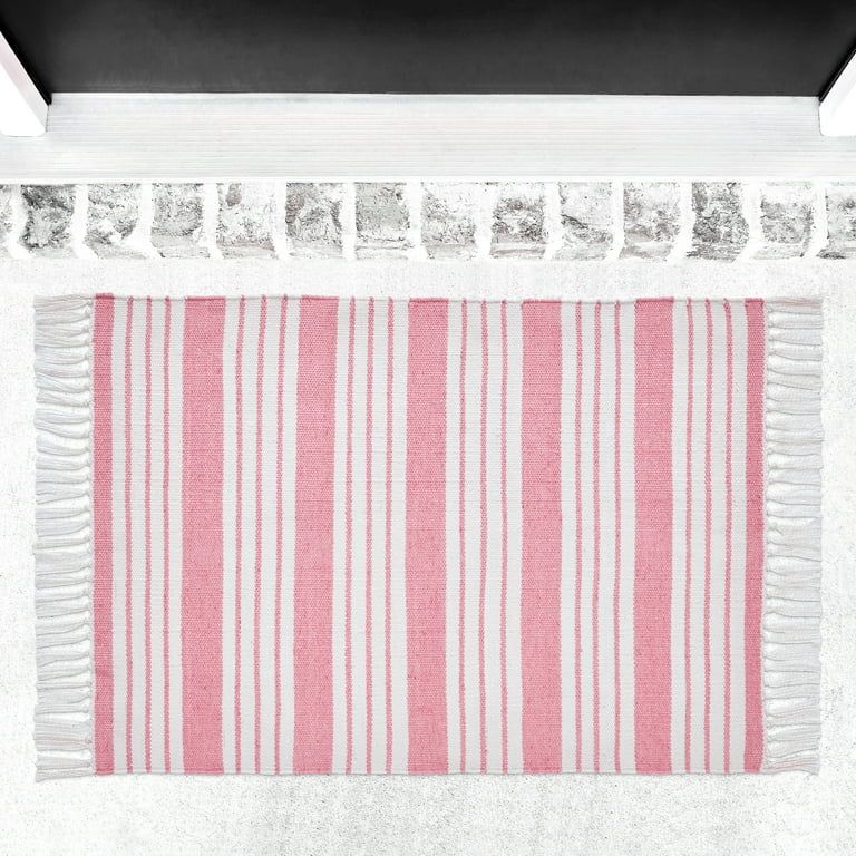 My Texas House Pink Stripe Layering Rug, 24" x 36" | Walmart (US)