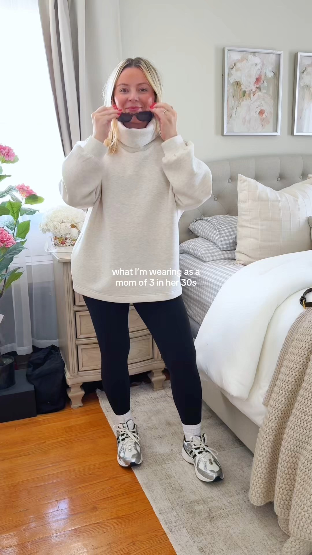 OBSESSED with this look! 

Neutral athleisure mom outfit, oversized cream turtleneck sweater, black high waisted leggings outfit, New Balance 1906R silver sneaker outfit, comfortable mom on the go outfit, elevated everyday athleisure look, casual mom style winter outfit, school drop off sporty chic outfit, walking running lifestyle outfit women, cozy neutral aesthetic outfit women

#LTKgrwm #LTKootd #LTKmomlife