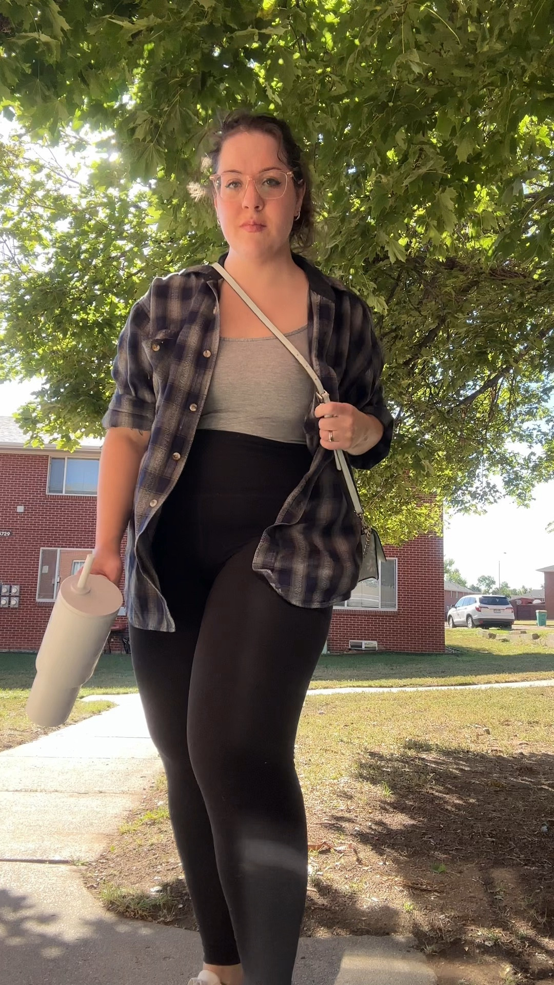 Tank top: Solid Brami Tank in Heather Gray in size L from Klassy Network
Leggings: All in Motion Everyday Soft Ultra High Rise Leggings in size L from Target
Flannel: Mountain Crest flannel in L from Goodwill
Shoes: Time and Tru Platform Fashion Sneakers in size 9.5 from Walmart
Bag: Madison Day Tripper Daisy Small Flap Crossbody from Kate Spade New York
Tumbler: Cute Ghosts 40oz Trek from Simple Modern

Midsize | Fall Fashion | Midsize Style | Women’s Fashion 

#LTKStyleTip #LTKFallSale #LTKMidsize