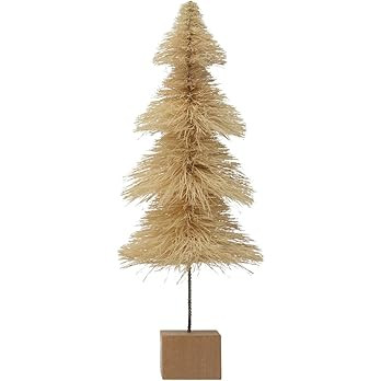 Creative Co-Op Sisal Bottle Brush Tree with Wood Base, Cream | Amazon (US)