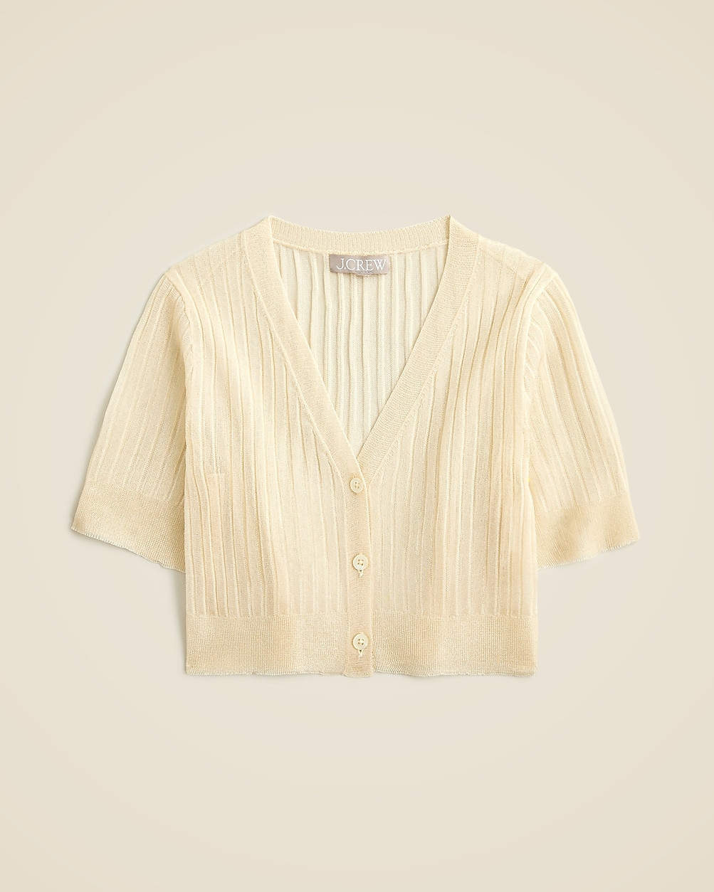 Maryam Nassir Zadeh X J.Crew sheer cropped cardigan sweater | J. Crew US