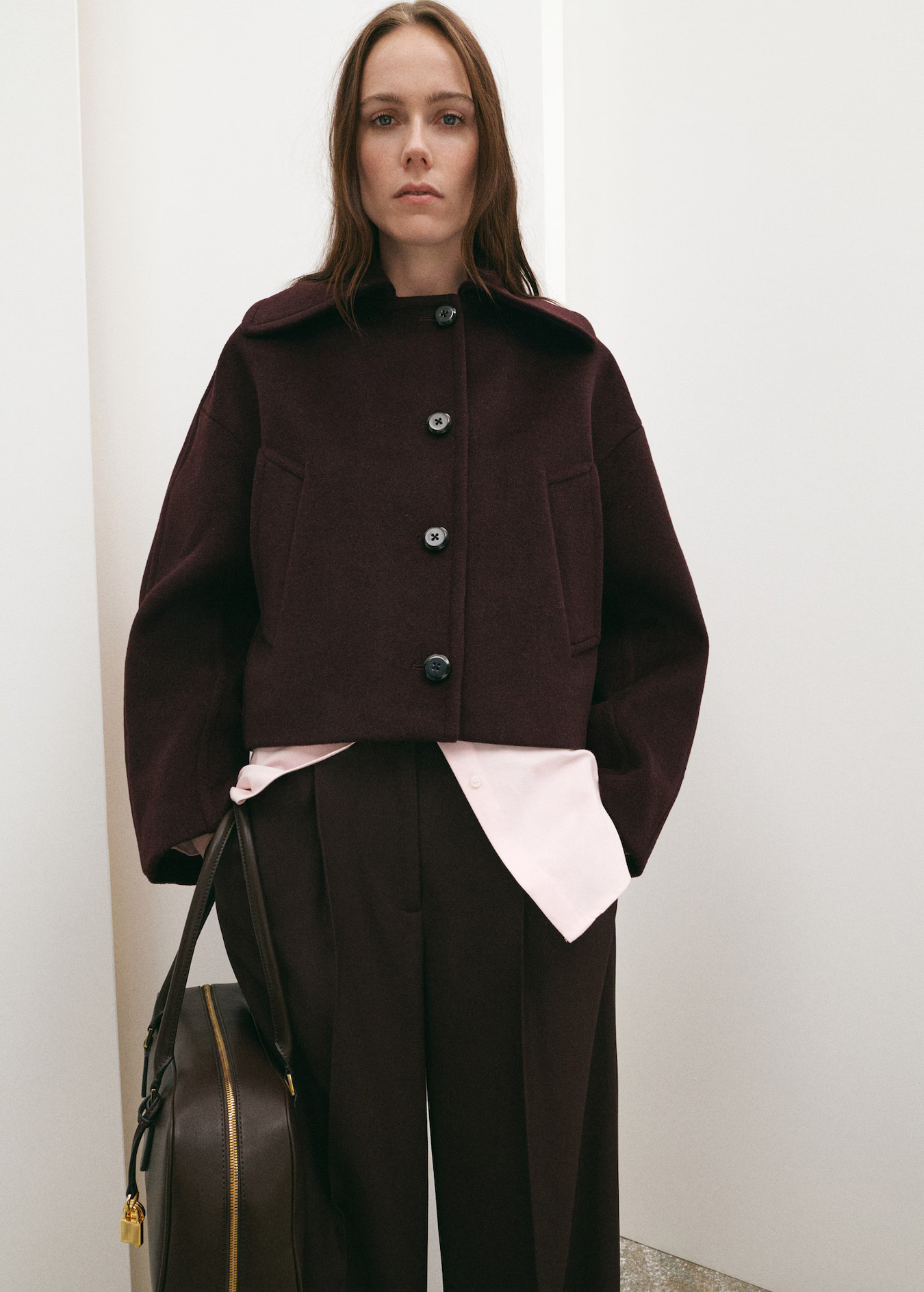 Wool jacket with shirt collar - Women | MANGO United Kingdom | MANGO (UK)