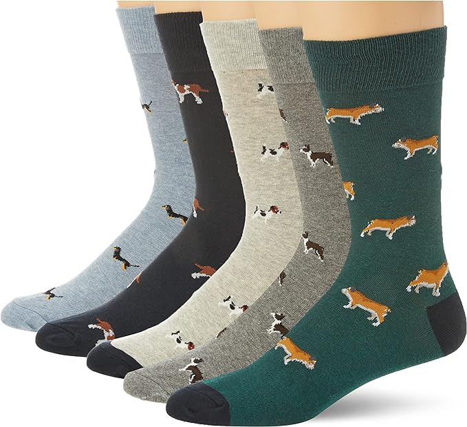 Goodthreads Men's 5-Pack Patterned Socks | Amazon (US)