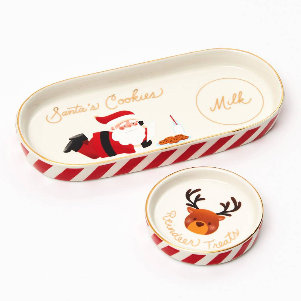 Santa's Cookies Nesting Plate Set | Paper Source | Paper Source
