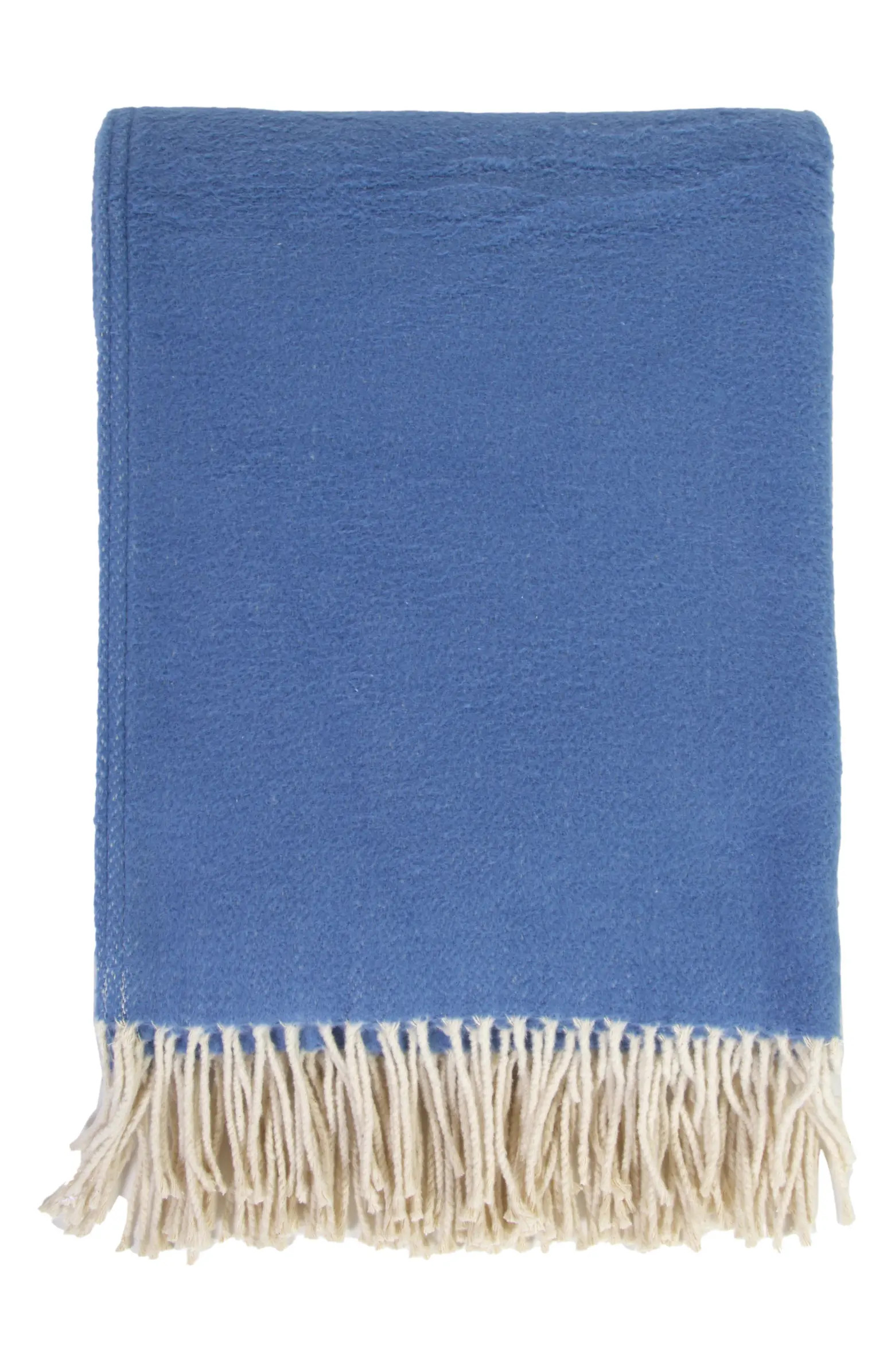 Billie Fringe Cotton Throw Blanket | Nordstrom