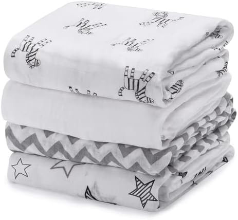Momcozy Baby Muslin Swaddle Blankets, Large Neutral Receiving Blankets Wrap for Baby, 47 X 47 Inc... | Amazon (US)