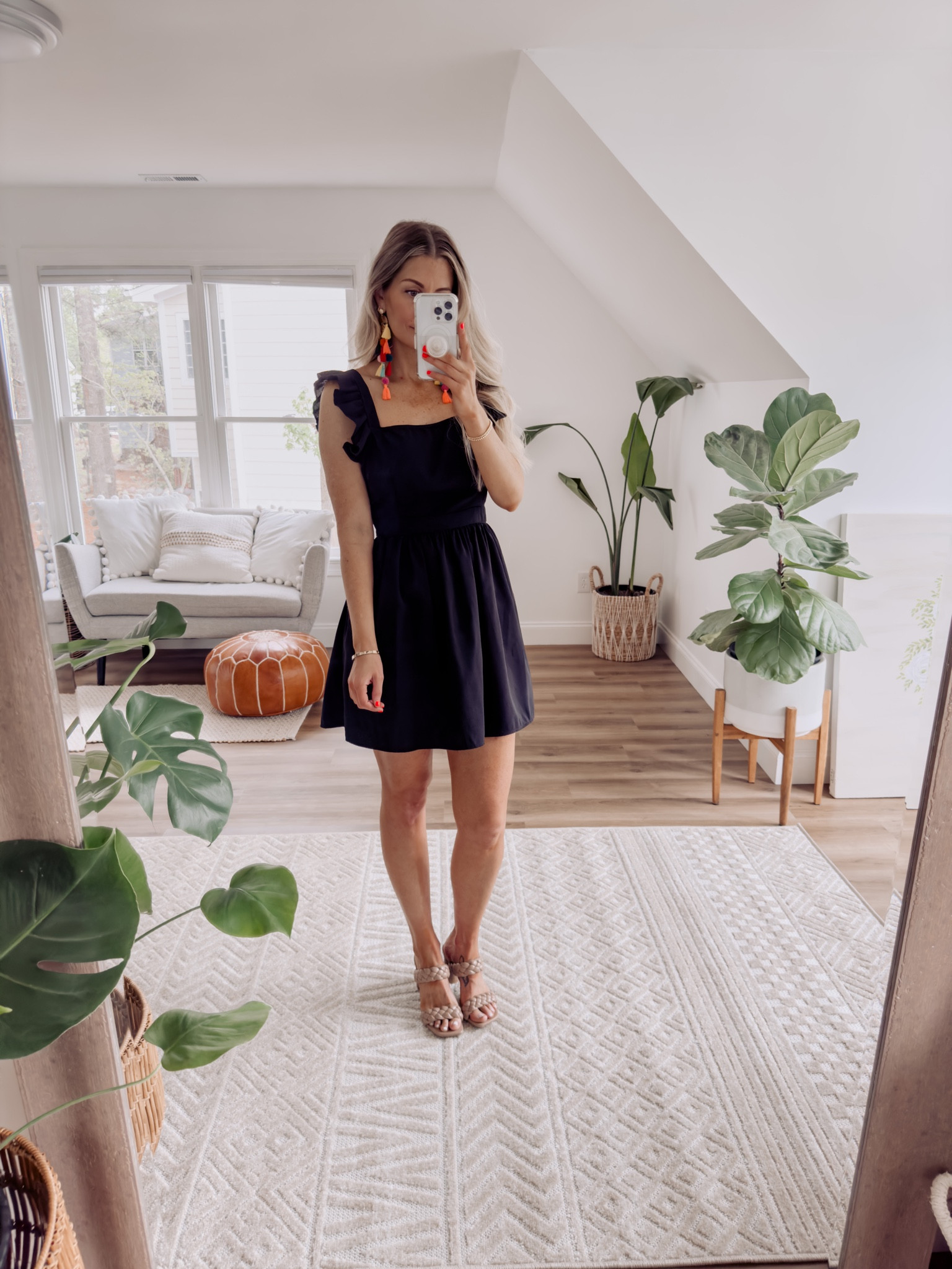 LBD little black dress from Amazon just perfect for spring or summer. Go from a day look to a night look with these droop earrings! They are super light weight and come in many color options. Wearing sz small in the dress

Day to night look - spring dress - summer dress - cocktail dress - bachelorette party - vacation dress - travel outfit - date night outfit - t-shirt dress 

#LTKtravel #LTKunder50 #LTKstyletip