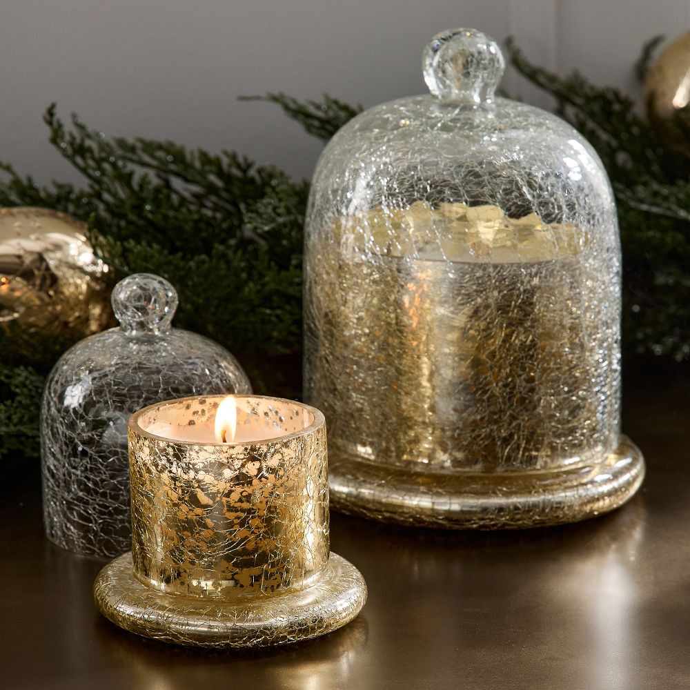 Shimmer Metallic Cloche Candles | West Elm (US)