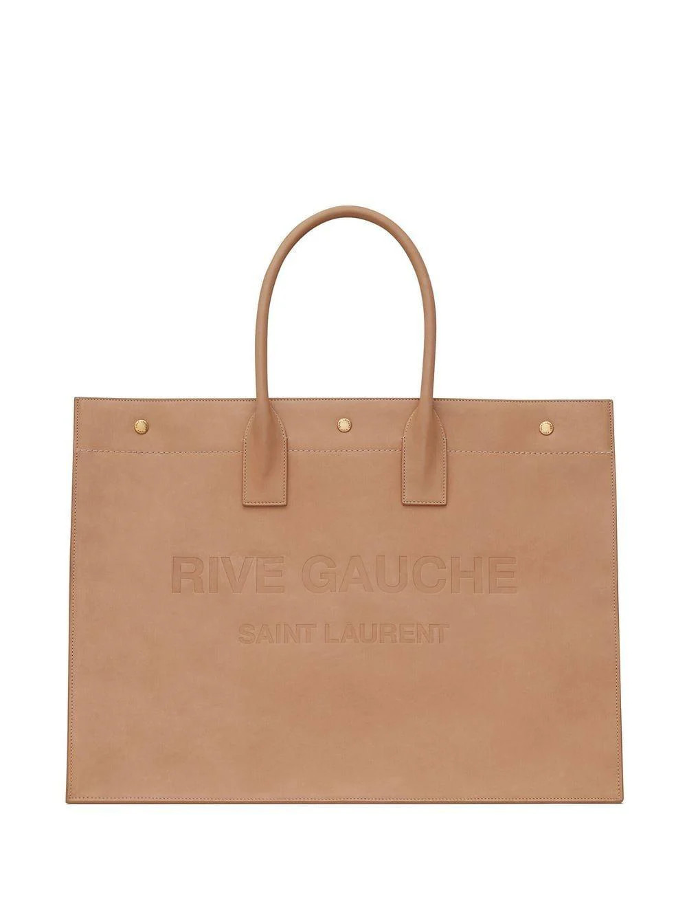 Saint Laurent Men's Ysl Rive Gauche Tote in Vintage Brown Gold | 587273BWRPW2725 | LOZURI