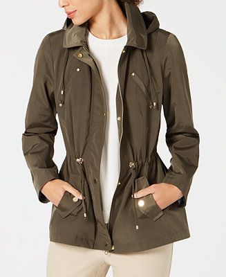 Charter Club Water-Resistant Hooded Anorak Jacket, Created for Macy's & Reviews - Jackets & Blaze... | Macys (US)