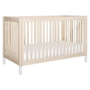 Gelato 4-in-1 Convertible Crib with Toddler Bed Conversion Kit in Washed Natural | Cymax