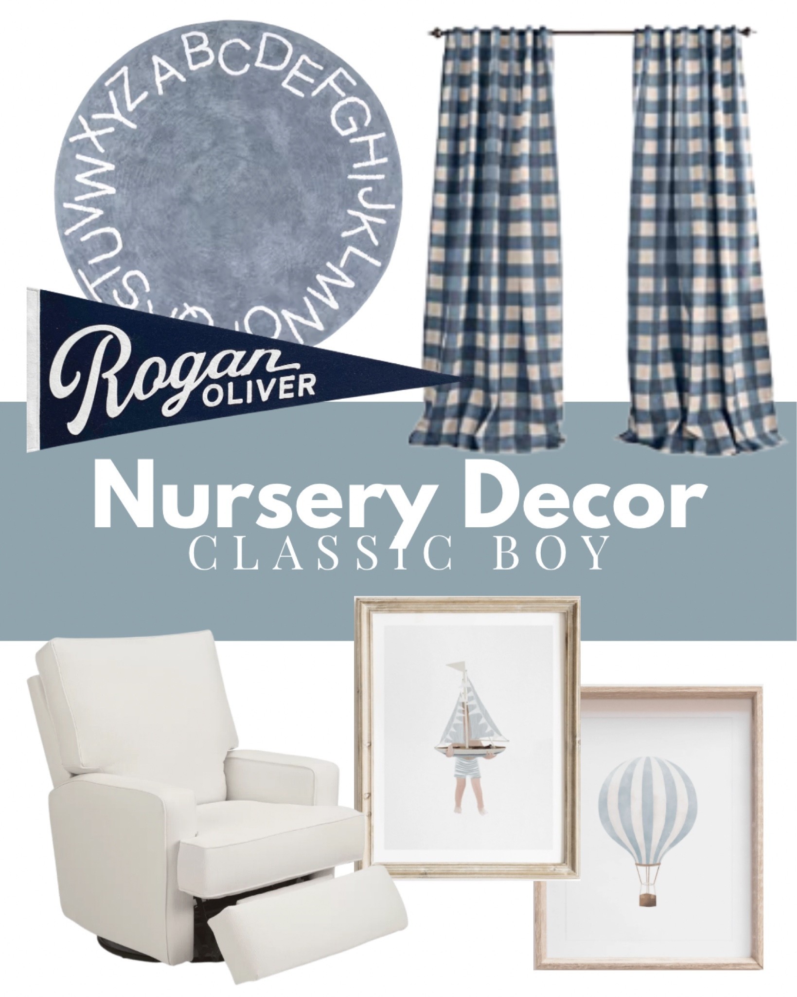 Classic blue nursery. Classic boy nursery. Baby boy nursery. Baby nursery decor. Boy nursery decor. Gingham curtains. Alphabet rugs. Sailboat nursery decor. Hot air balloon nursery decor. Watercolor nursery. Cute blue nursery. Etsy nursery decor. Baby room decor.

#LTKkids #LTKbaby #LTKbump
