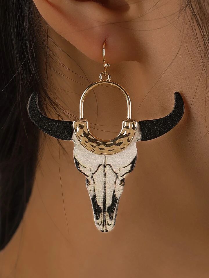 Cattle Head Drop Earrings | SHEIN