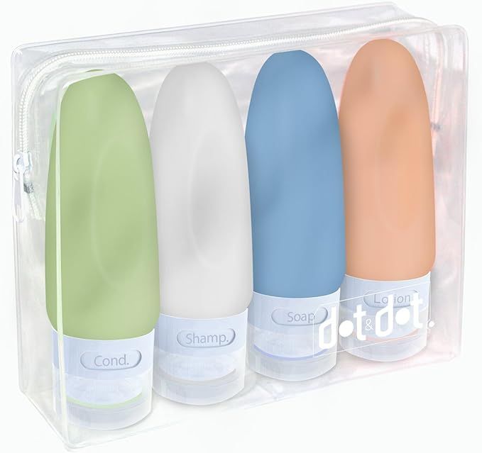 Leak Proof Travel Bottles - Travel Containers for Travel Size Toiletries with TSA Quart Bag | Amazon (US)