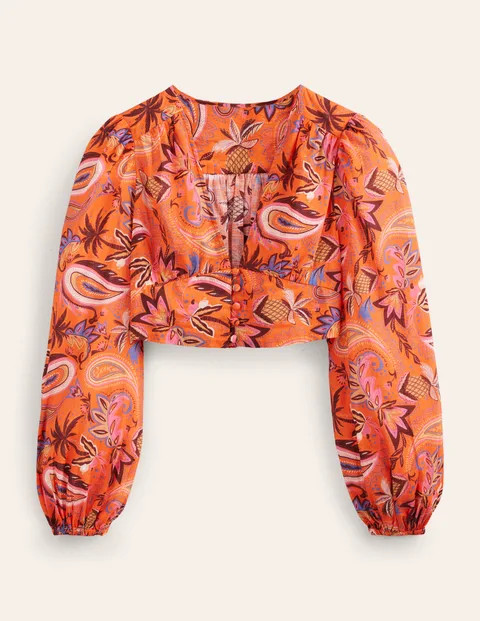 Cropped Low V Top | Boden (UK & IE)